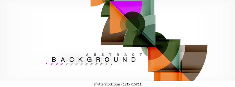 Trendy circles composition geometric background, vector design