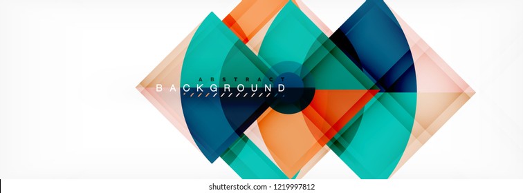 Trendy circles composition geometric background, vector design