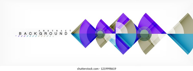 Trendy circles composition geometric background, vector design