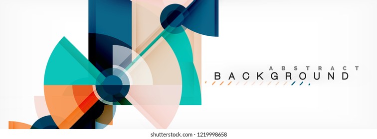 Trendy circles composition geometric background, vector design