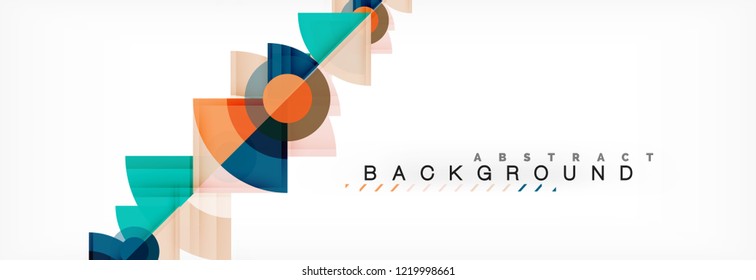 Composición de círculos de moda fondo geométrico, diseño vectorial