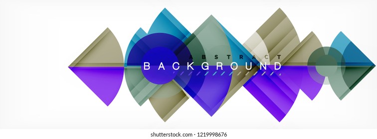 Trendy circles composition geometric background, vector design