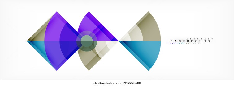 Trendy circles composition geometric background, vector design