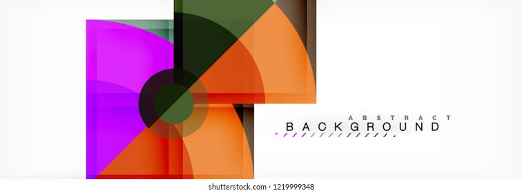Trendige Kreise Zusammensetzung geometrischer Hintergrund, Vektordesign
