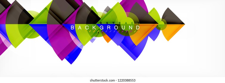 Trendy circles composition geometric background, vector design