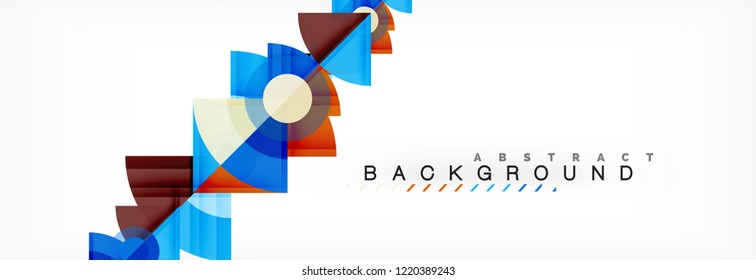 Trendige Kreise Zusammensetzung geometrischer Hintergrund, Vektordesign