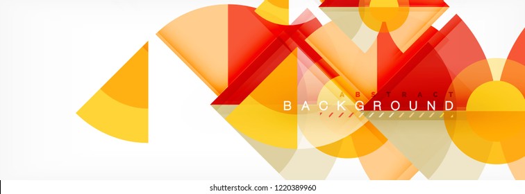 Trendy circles composition geometric background, vector design