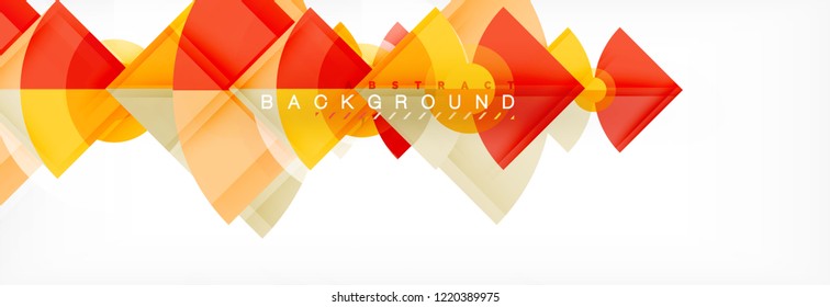Trendy circles composition geometric background, vector design