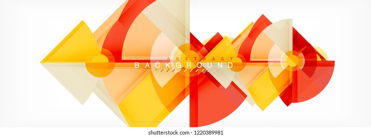 Trendy circles composition geometric background, vector design