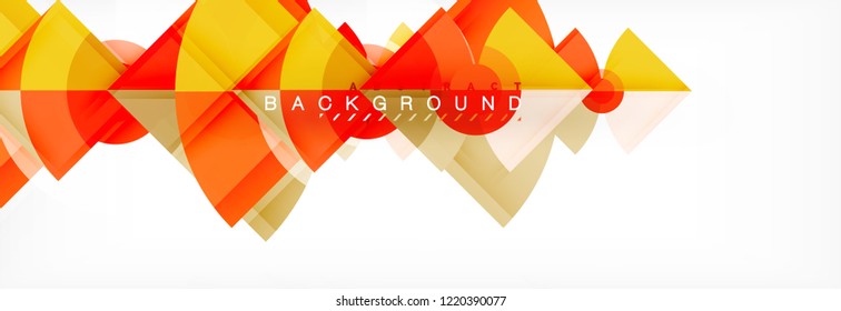 Trendy circles composition geometric background, vector design