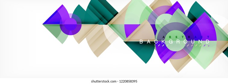 Trendy circles composition geometric background, vector design