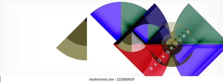 Trendy circles composition geometric background, vector design