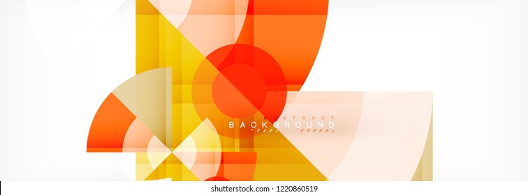 Trendy circles composition geometric background, vector design