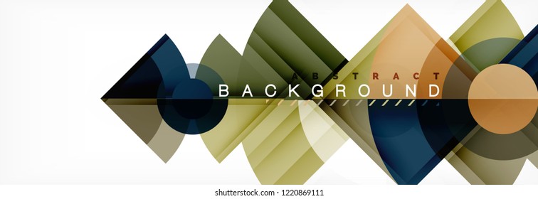 Trendy circles composition geometric background, vector design
