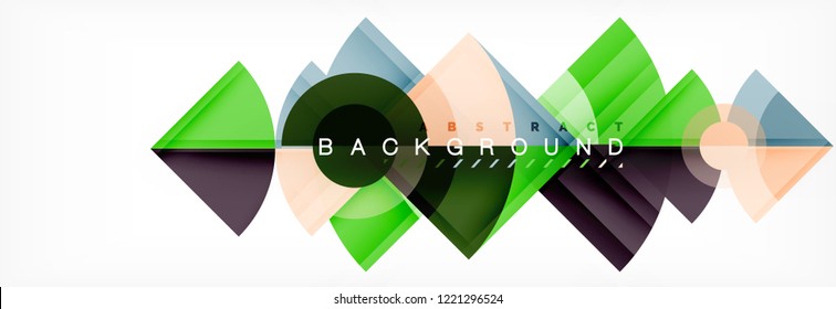 Trendy circles composition geometric background, vector design