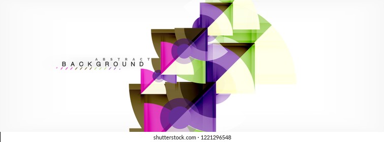 Trendy circles composition geometric background, vector design