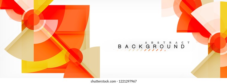 Trendy circles composition geometric background, vector design