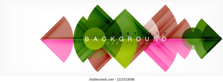 Trendy circles composition geometric background, vector design