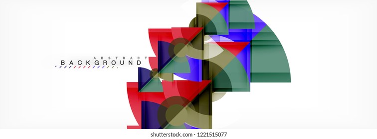 Trendy circles composition geometric background, vector design