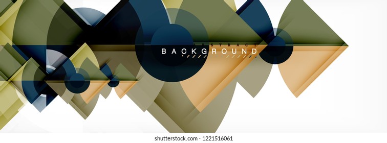 Trendy circles composition geometric background, vector design