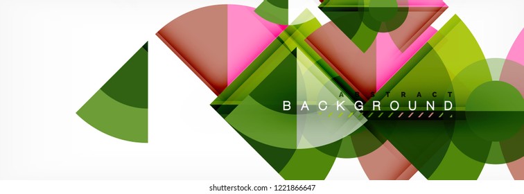 Trendy circles composition geometric background, vector design