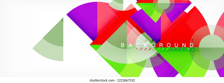 Composición de círculos de moda fondo geométrico, diseño vectorial