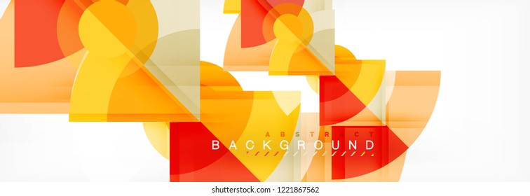 Trendy circles composition geometric background, vector design