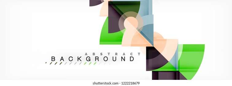 Trendy circles composition geometric background, vector design
