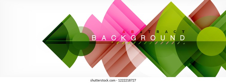 Trendy circles composition geometric background, vector design