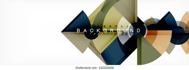 Trendy circles composition geometric background, vector design
