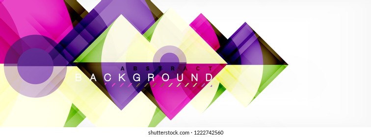 Trendy circles composition geometric background, vector design