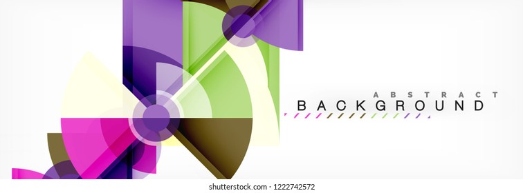 Trendy circles composition geometric background, vector design