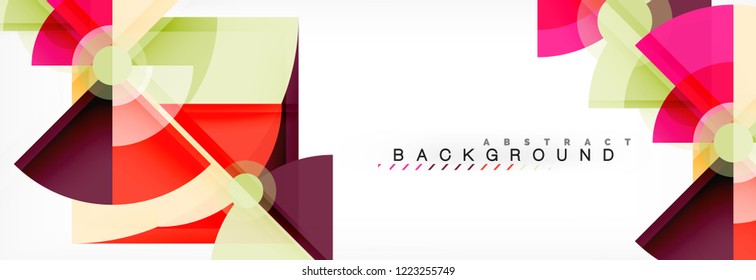 Trendy circles composition geometric background, vector design