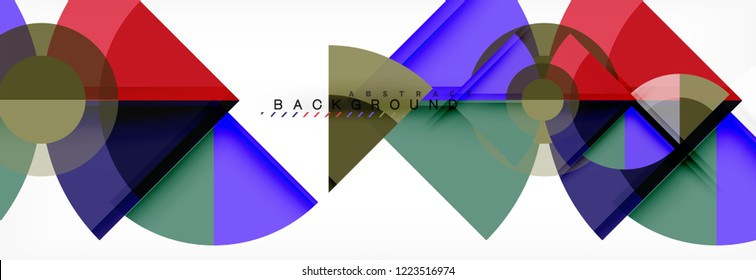 Trendy circles composition geometric background, vector design
