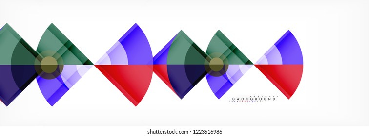 Composición de círculos de moda fondo geométrico, diseño vectorial