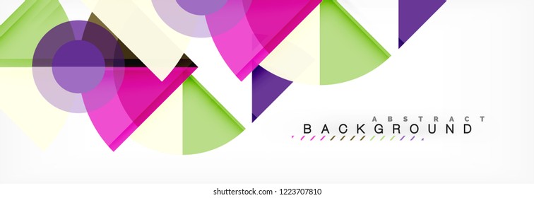 Composición de círculos de moda fondo geométrico, diseño vectorial