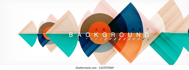 Composición de círculos de moda fondo geométrico, diseño vectorial
