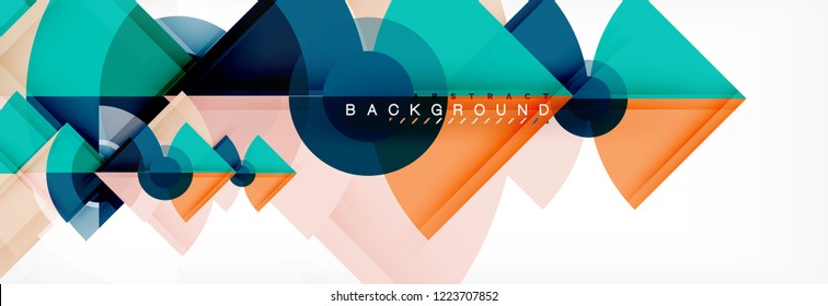 Trendige Kreise Zusammensetzung geometrischer Hintergrund, Vektordesign