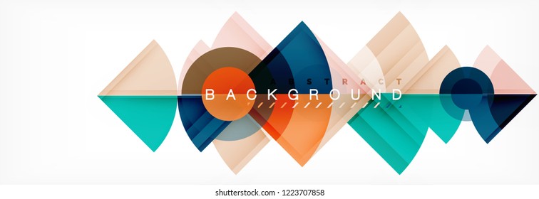 Composición de círculos de moda fondo geométrico, diseño vectorial