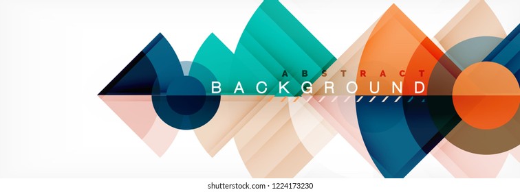 Trendy circles composition geometric background, vector design