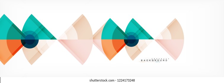 Trendy circles composition geometric background, vector design