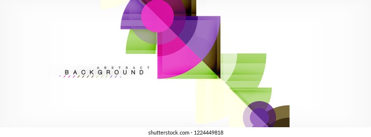 Trendy circles composition geometric background, vector design