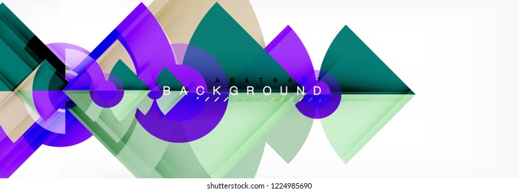 Trendy circles composition geometric background, vector design