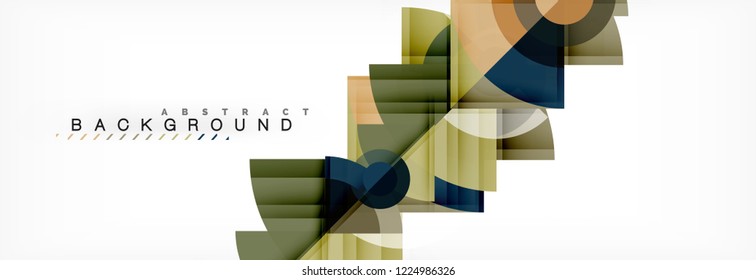 Trendy circles composition geometric background, vector design