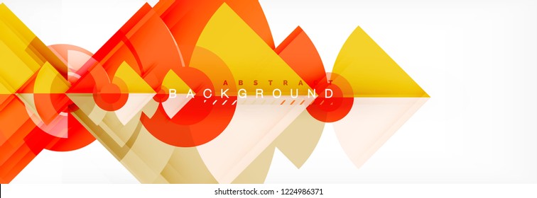 Trendy circles composition geometric background, vector design