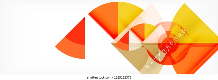 Trendy circles composition geometric background, vector design