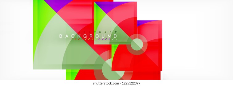 Trendy circles composition geometric background, vector design