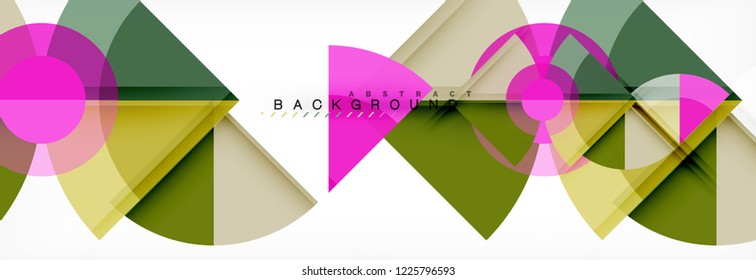 Trendy circles composition geometric background, vector design