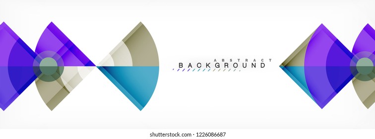 Trendy circles composition geometric background, vector design