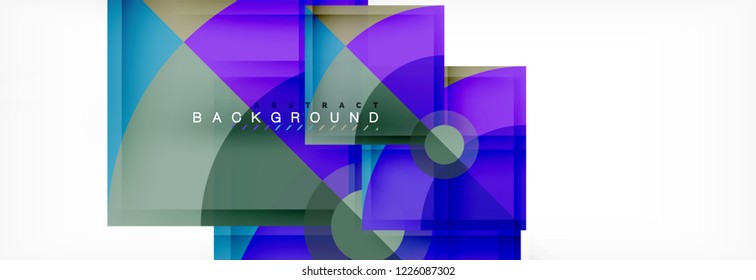Trendy circles composition geometric background, vector design
